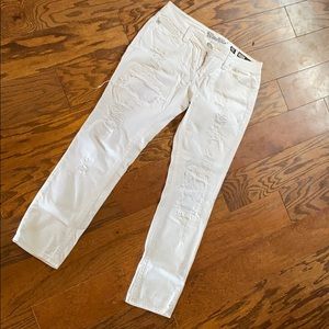 White Miss Me Destroyed Skinny Jeans